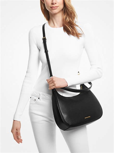 michael kors half moon shoulder bag|cora leather shoulder bag.